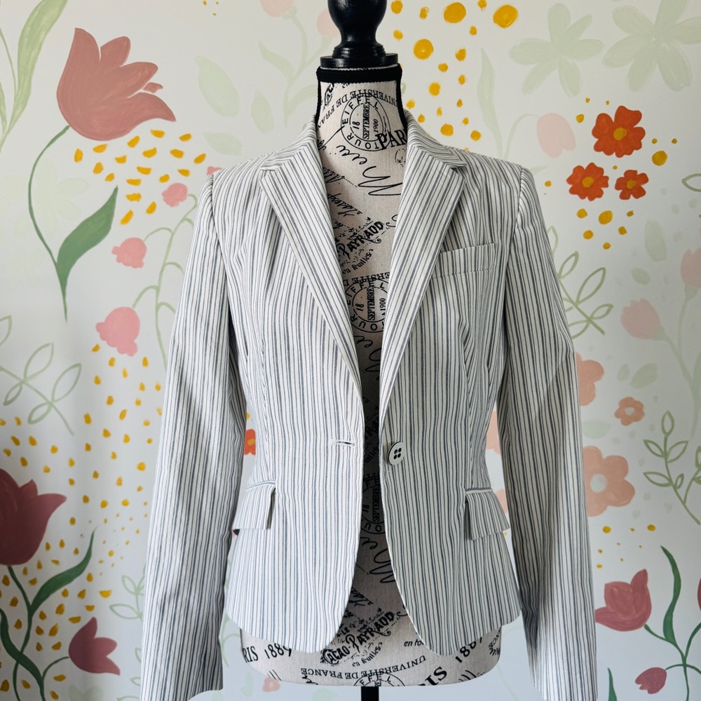 Zara- Cotton Striped Women's Blazer - size S